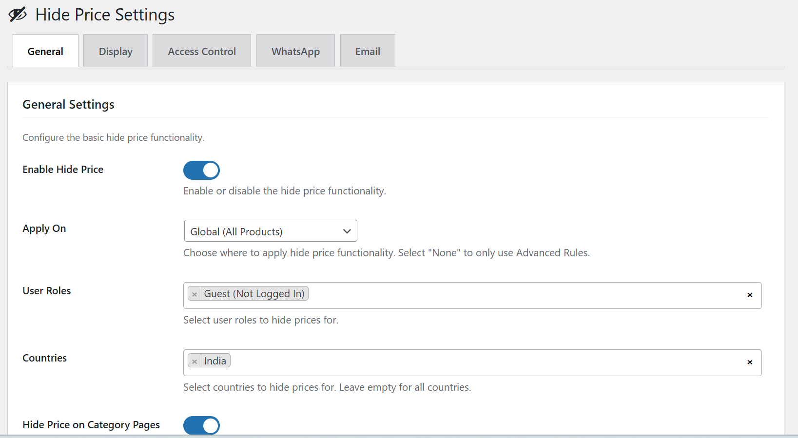 WooCommerce Hide Price, Request a Quote & WhatsApp Pro - Image 2