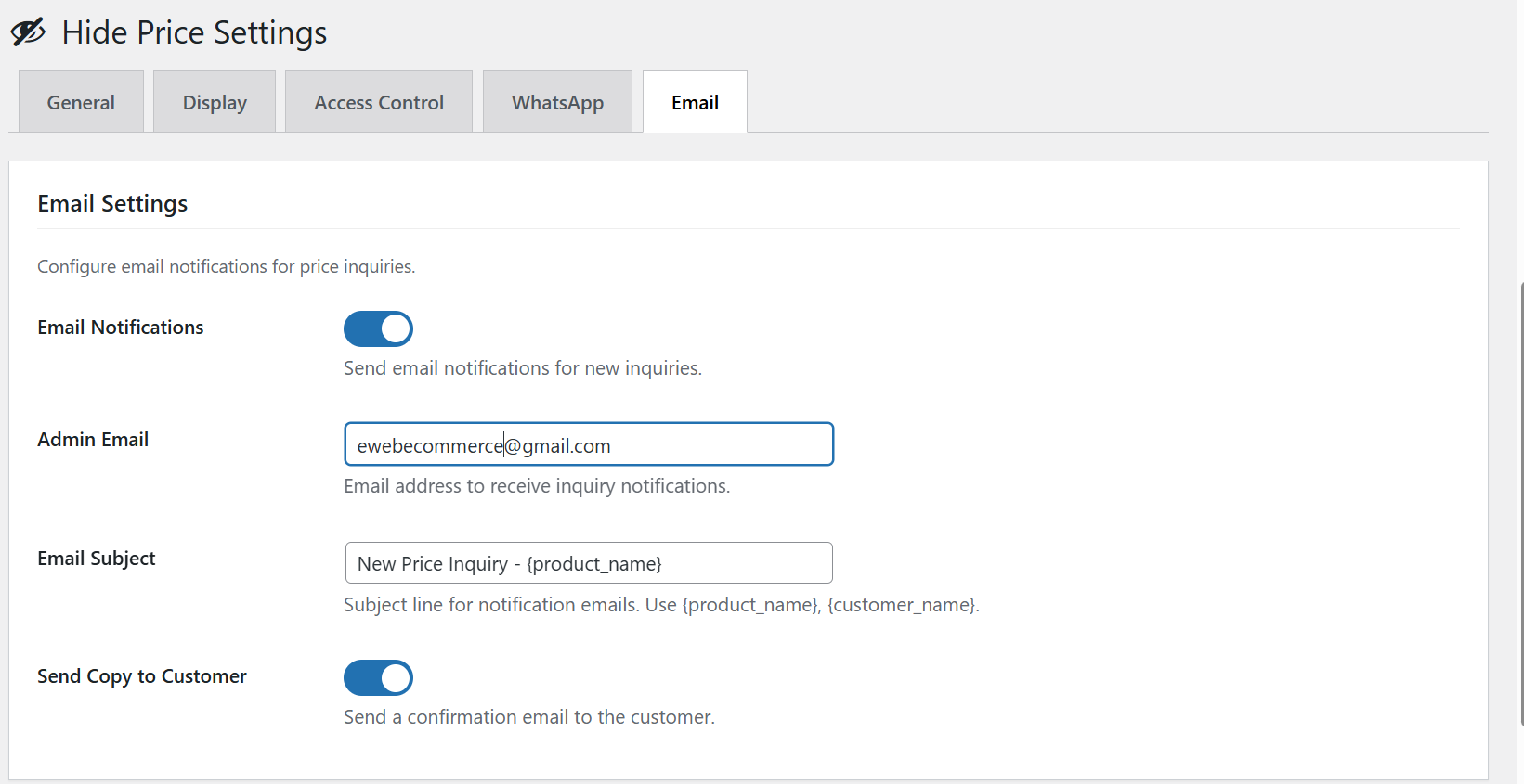 WooCommerce Hide Price, Request a Quote & WhatsApp Pro - Image 11