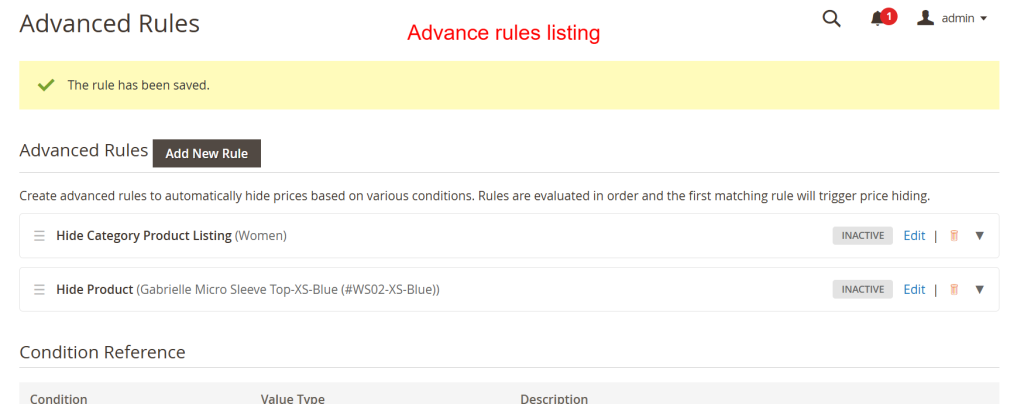 Advanced-Rules-Hide-Price-Listing
