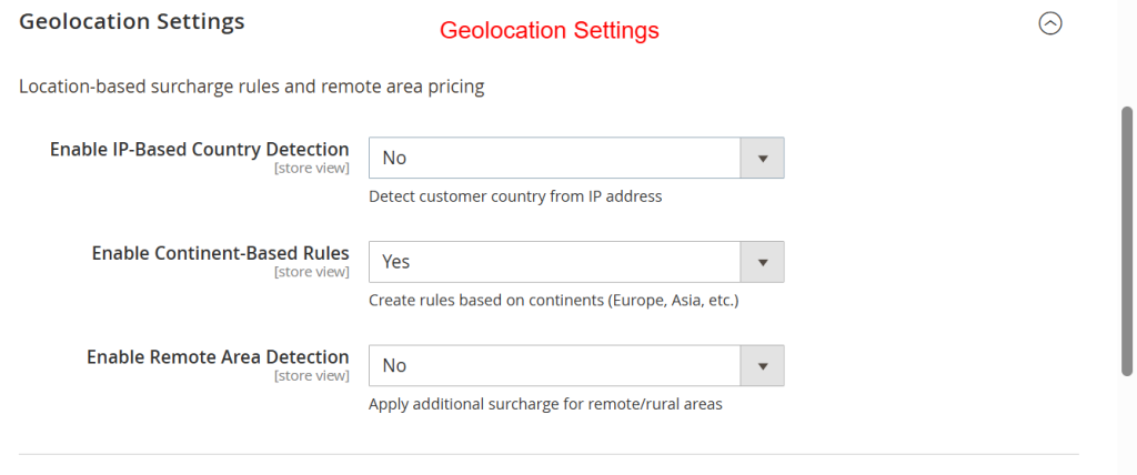 Geolocation-Settings