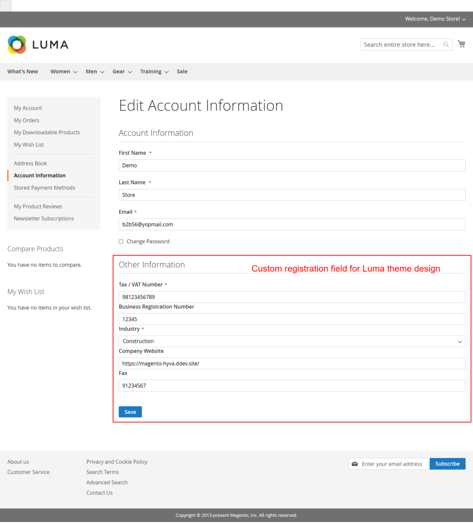 Luma-Account-Information