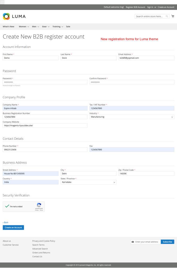 Luma-Create-New-B2B-register-account