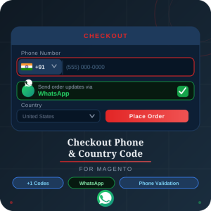 Checkout Magento 2 Country Code Phone & WhatsApp Field