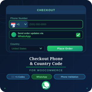 Checkout Country Code Phone & WhatsApp Field for WooCommerce