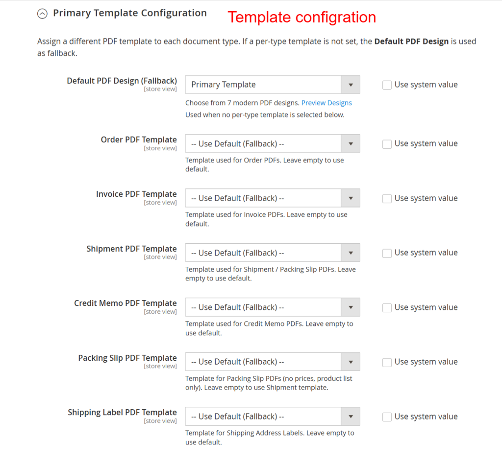 pdf-template-selction-setting