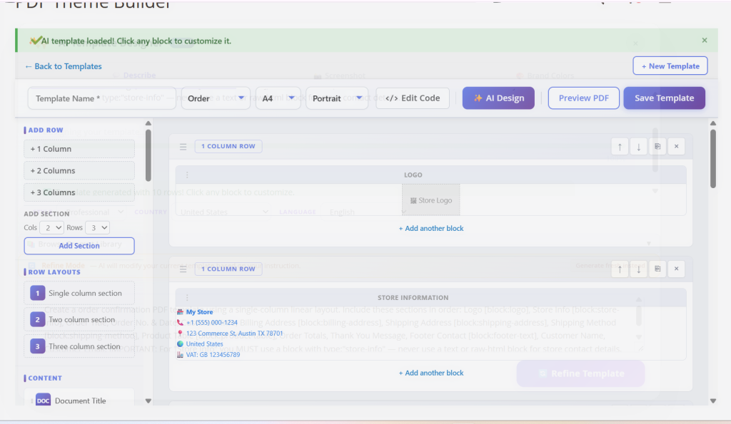template-loaded-on-canvas-editor