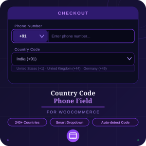 Checkout Phone Country Code for WooCommerce