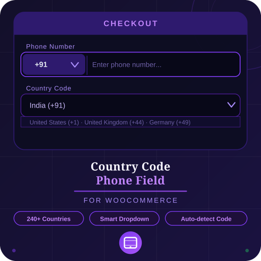 Checkout Phone Country Code for WooCommerce