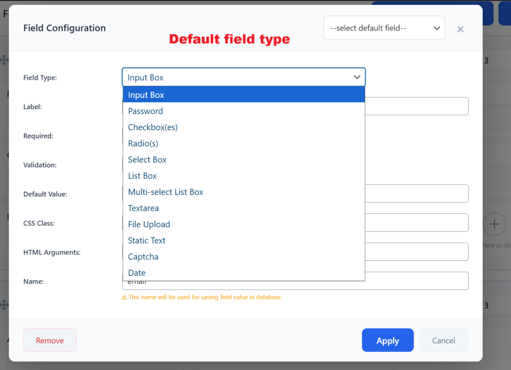 default-field-type