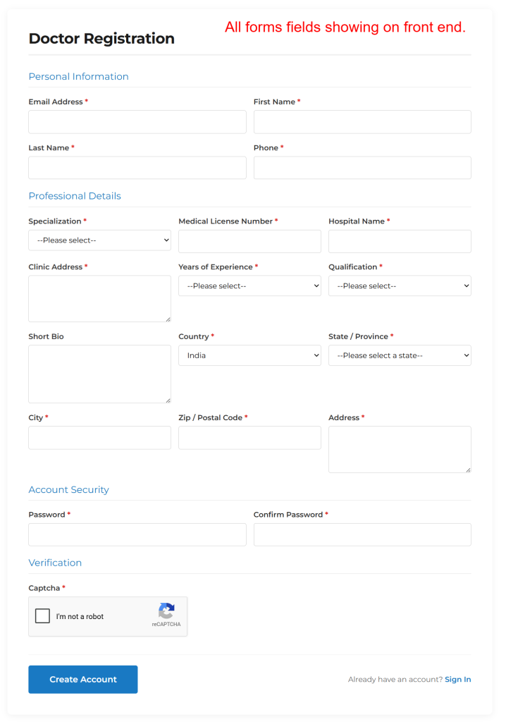 front-end-forms