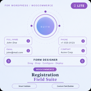 Registration Field Suite For Woocommerce & WordPress Lite